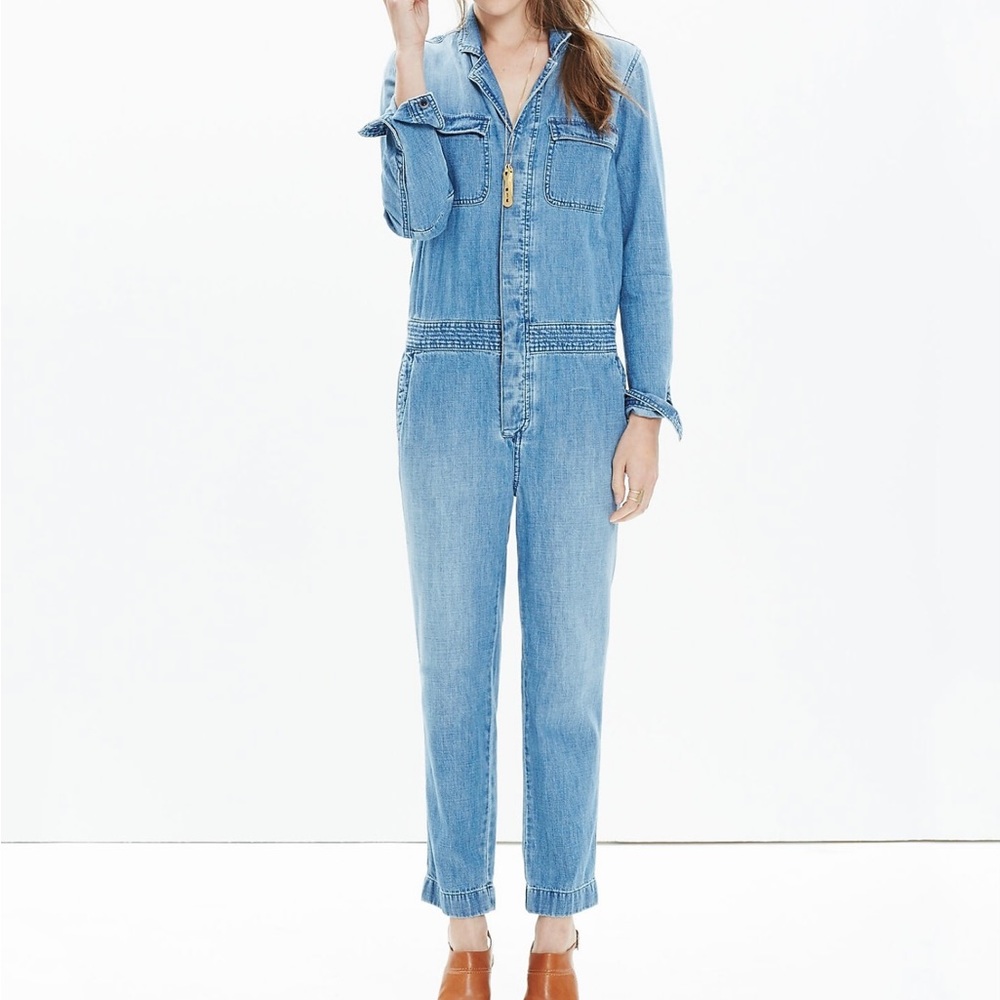 Madewell Denim Riveter Coverall Jumpsuit